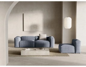 Szürkéskék kordbársony kanapé 264 cm Bergano – Cosmopolitan Design