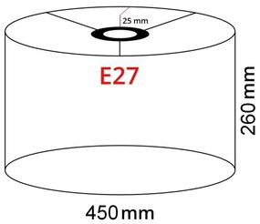 Brilagi - CERIA LED állólámpa 1xE27/40W/230V, átmérő 45 cm, szürke/matt króm