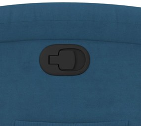 kék bársony dönthető fotel