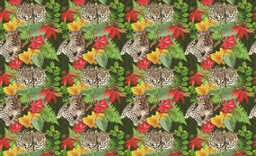 Fotótapéta - Leopárd a dzsungelben (152,5x104 cm)