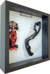 F1 keret Bburago Leclerc pálya Monaco 2024 3D XL, dekoráció Ferrari 77242