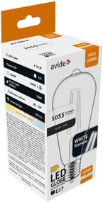 Avide LED White Filament ST64 8.5W E27 NW 4000K