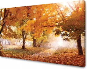 Vászonkép Olajfestmény Őszi erdő 70x50 cm Ajándéknak is tökéletes