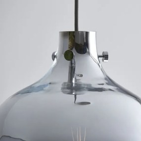 Endon 96442 - Csillár zsinóron PANTHER 1xE27/10W/230V fényezett króm/füstös