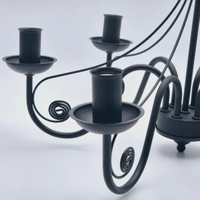 Csillár láncon DONATO 6xE14/40W/230V fekete