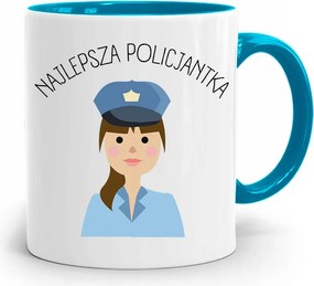 Kék Bögre Rendőrnek Szuper Rendőrnő nyomott mintával