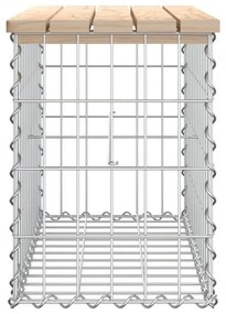 tömör fenyőfa gabion kerti pad 63x31,5x42 cm