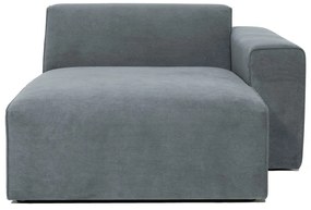 Szürke kordbársony kanapé modul (jobb oldali) Sting – Scandic