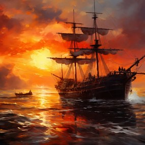 Poszter 20x20cm Tűz a vízen