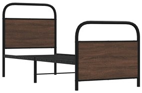 ágykeret matrac nélkül 80x200 cm barna tölgyfa műfa