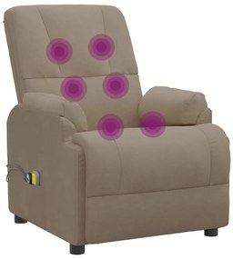 tópszínű művelúr felállást segítő masszázsfotel