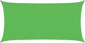 vidaXL világoszöld négyszögletű HDPE napvitorla 160 g/m² 2 x 3,5 m