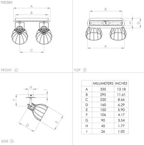 Eglo 900383 - Spotlámpa SAMBATELLO 2xE27/40W/230V