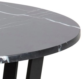 Amble Étkezőasztal Fekete Márvány Hatású 110 cm