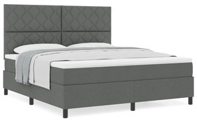 Box Spring Ágy Matraccal Sötétszürke Szövet