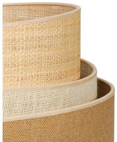 Duolla - Állólámpa YUTE TRIO 1xE27/15W/230V átm. 45 cm barna/szürke/bézs