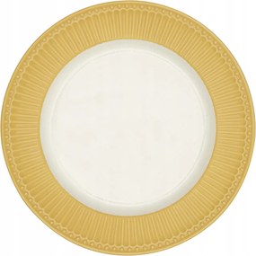 Ebédlő tányér Alice Honey Mustard Green Gate, 26,5 cm