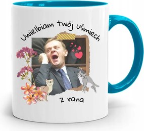 Donald Tusk Kék Bögre Platform Ajándék fényképes nyomtatással