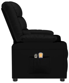 fekete műbőr elektromos masszázsfotel