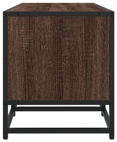 barna tölgy színű szerelt fa és fém TV-szekrény 100x35x41 cm