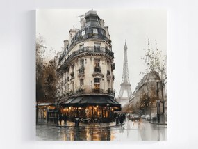 Vászonkép Canvas Akvarell Város Franciaország Párizs Utca 80x80