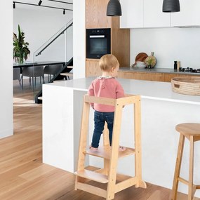 Natúr színű bambusz tanulótorony – Roba