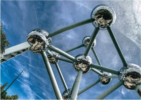 Kép - atomium Brüsszelben (üvegen) (70x50 cm)
