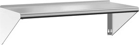 vidaXL ezüstszínű rozsdamentes acél falipolc 100 x 45 x 31 cm