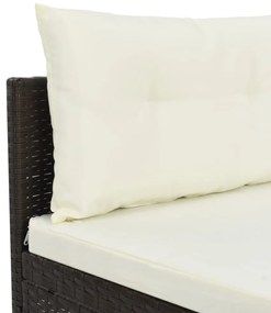 4 részes barna polyrattan kerti társalgó szett