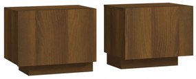 barna tölgy színű szerelt fa éjjeliszekrény 100 x 35 x 40 cm