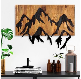 Fali dekoráció 58x44 cm hegy motívum fa/fém