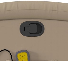 vidaXL kávészínű műbőr dönthető masszázsfotel