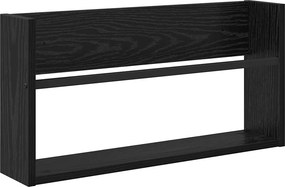vidaXL Magazin állvány polcokkal Fekete tölgy 60 x 12 x 30 cm Faanyag