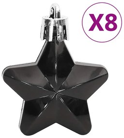 111 részes fekete polisztirol karácsonyi gömb szett