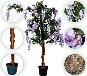 PLANTASIA Műnövény Wisteria 120 cm kék-lila