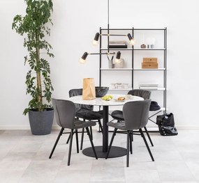 Corby márvány étkezőasztal fehér-fekete 105 cm