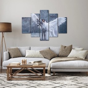 Egy lány képe az egyszarvún (150x105 cm)