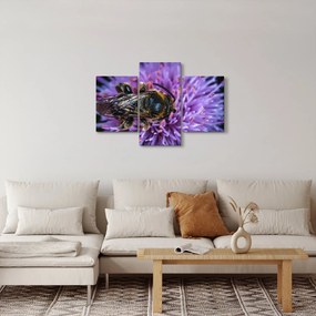 Méh a virágon képe (90x60 cm)