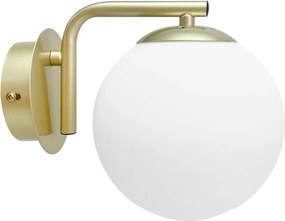 Fali lámpa sárgaréz üveg fehér gömb hálószoba nappaliba Candellux