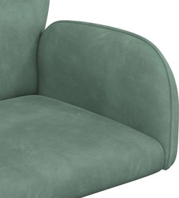 vidaXL forgatható íróasztali szék 54 x 55 x 90 cm Tengeri Zöld Bársony