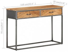 tömör akácfa tálalóasztal 110 x 35 x 75 cm