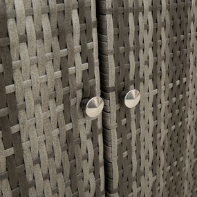 Tárolószekrény Szürke 100x36x102 cm Rattan
