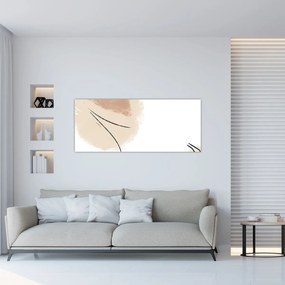 Kép - Fehér absztrakció (120x50 cm)