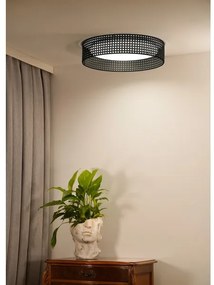Duolla - LED Mennyezeti lámpa ROLLER RATTAN LED/24W/230V átm. 45 cm fekete