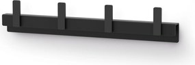 Zack Potes Acél Fali Akasztó 24 cm Öntapadós Matt Fekete