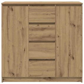 kézműves tölgy szerelt fa tálalószekrény fiókos 100,5x35x98,5cm