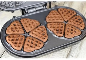 Heinner HWF-1000CR - Gofrisütő 1000W/230V fekete/rózsaarany