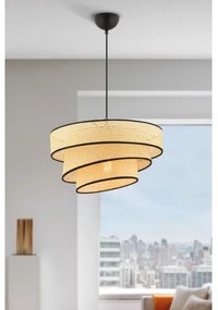 COUPER kábelre szerelt függőlámpa 1xE27/60W/230V bézs/fekete