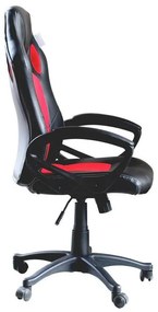 Gamer szék több színben - basic-színes háttámla, piros
