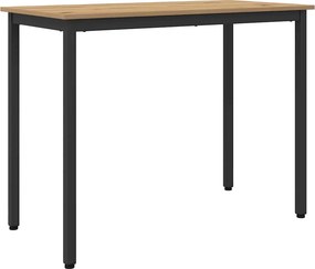 vidaXL asztal Artisan tölgy 100 x 50 x 76,5 cm Műszaki fa és acél